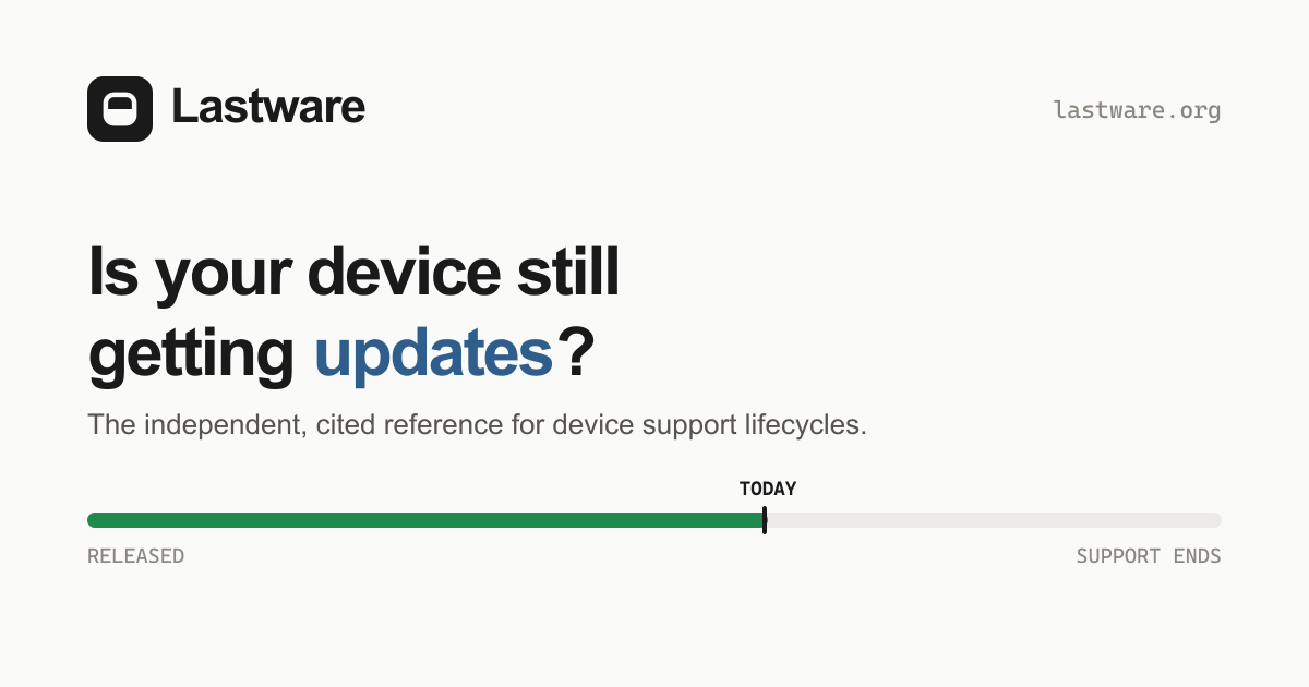 Lastware — Is your device still getting security updates?